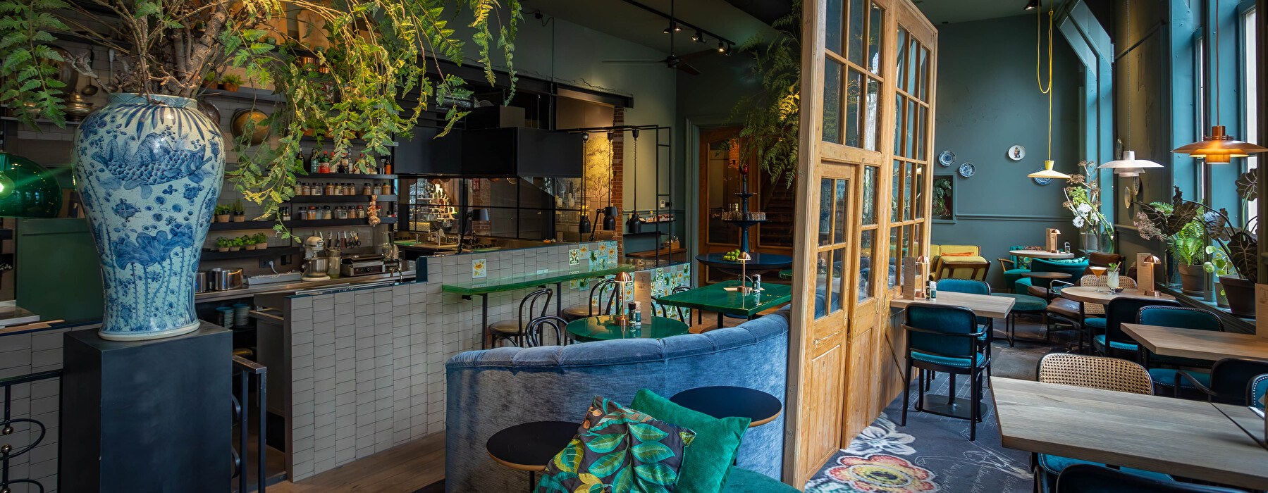 Relax in our lounge with colourful decorations